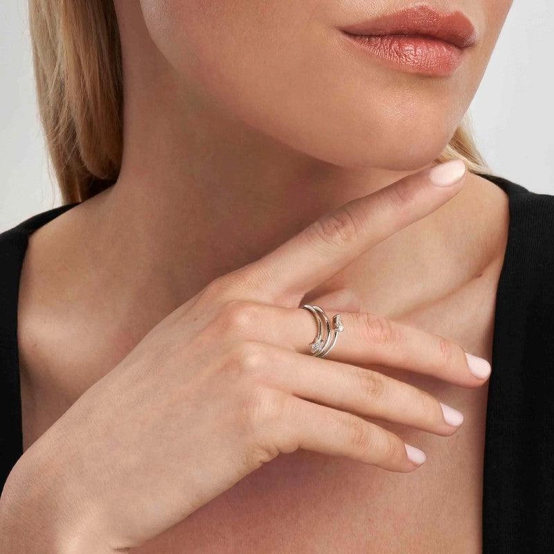 Nomination Lucentissima Ring, Star & Pear-Shaped Stones