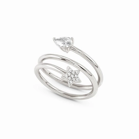 Nomination Lucentissima Ring, Star & Pear-Shaped Stones