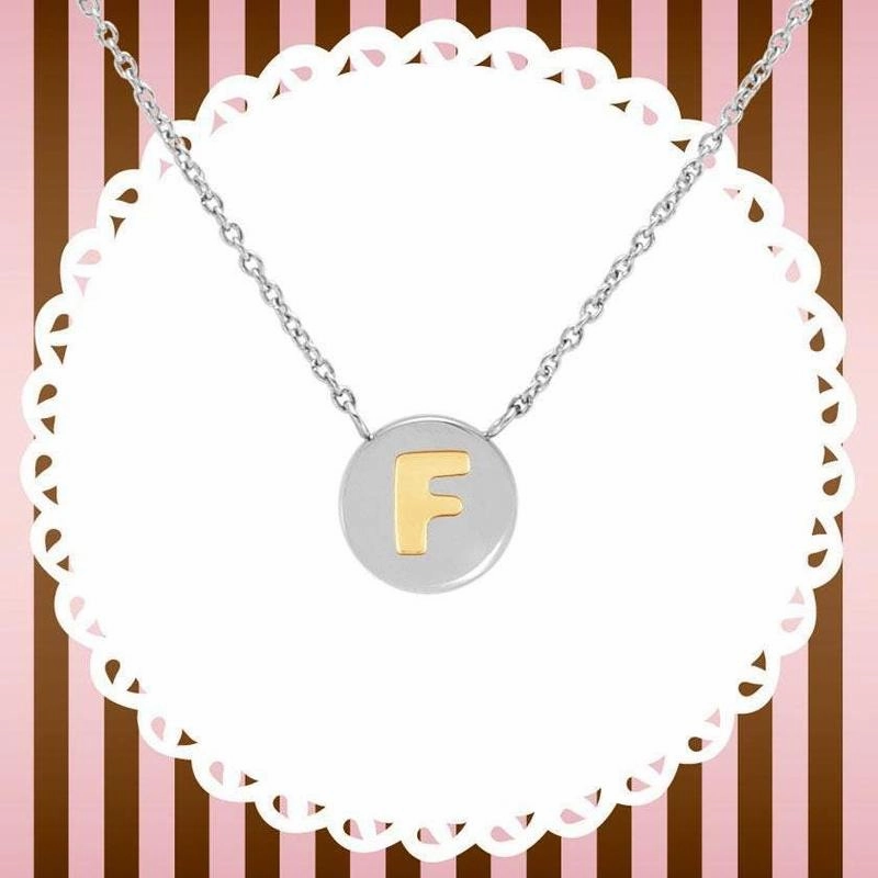 Nomination My Bon Bon Necklace Letter F, 24K Gold