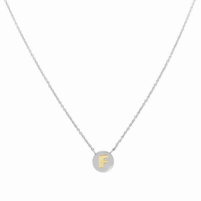 Nomination My Bon Bon Necklace Letter F, 24K Gold