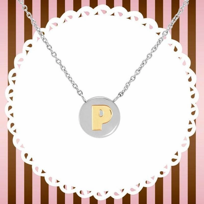 Nomination My Bon Bon Necklace Letter P, 24K Gold