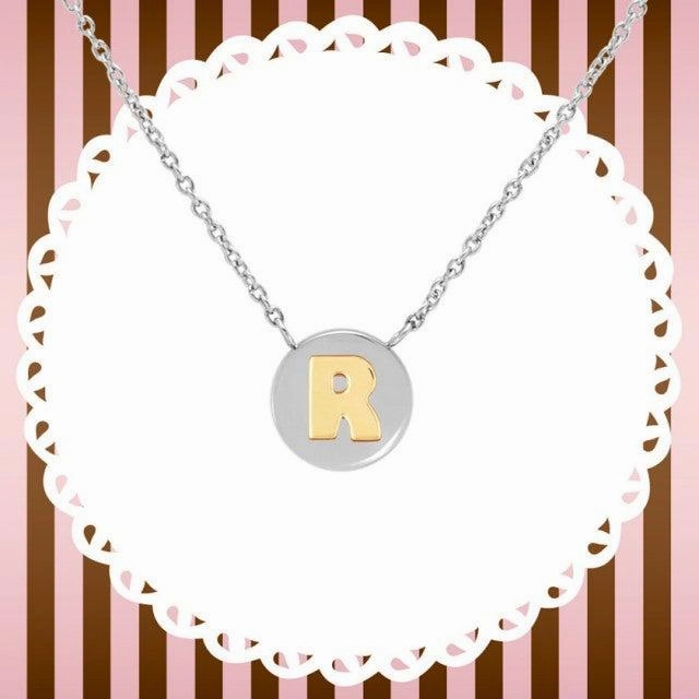 Nomination My Bon Bon Necklace Letter R, 24K Gold