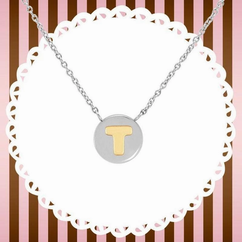 Nomination My Bon Bon Necklace Letter T, 24K Gold
