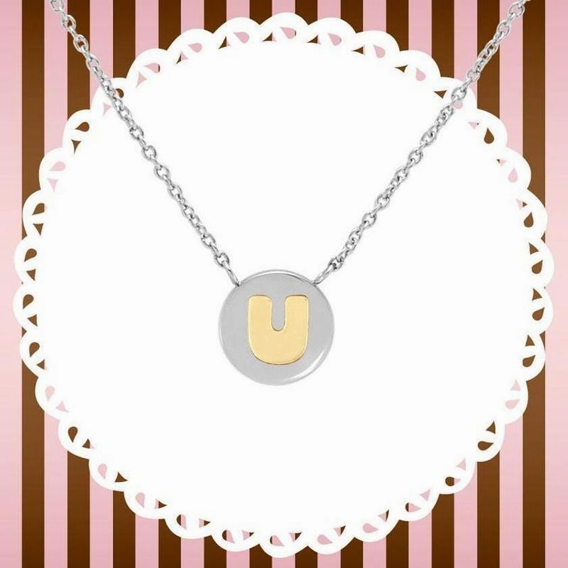 Nomination My Bon Bon Necklace Letter U, 24K Gold