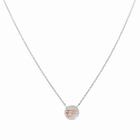 Nomination Mybonbons Necklace With Letter F In Rose Gold And Stone