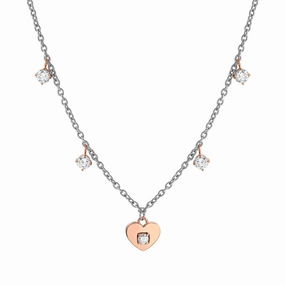 Nomination MySophie Necklace, Heart, Cubic Zirconia, Rose Gold