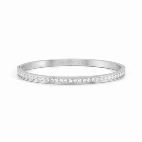 Nomination Pretty Bangle, Cubic Zirconia, Silver, Stainless Steel