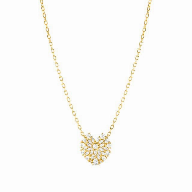 Nomination RayOfLight Necklace, Heart, White Cubic Zirconia, Gold