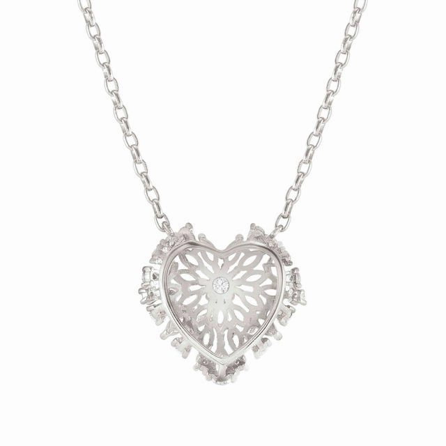 Nomination RayOfLight Necklace, Heart, White Cubic Zirconia, Silver