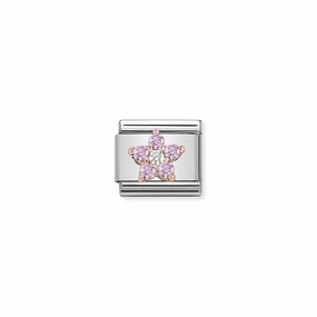 Nomination Rose Gold Pink Flower Link