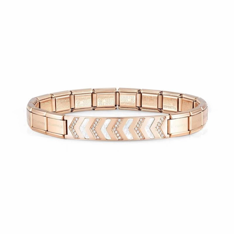 Nomination Rose Trendsetter Bracelet,Cz And Mother Of Pearl
