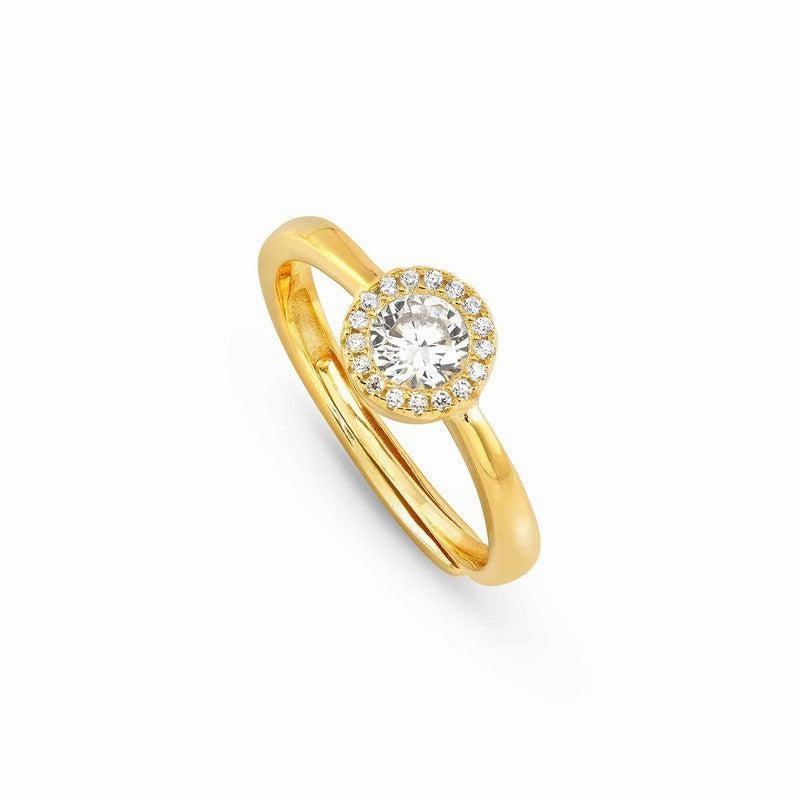 Nomination Seidivina Ring, Cubic Zirconia, Gold, Stainless Steel