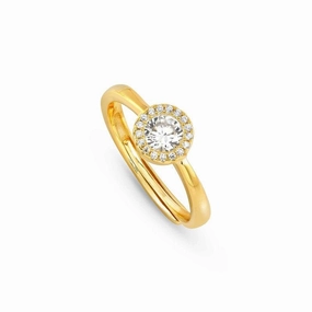 Nomination Seidivina Ring, Cubic Zirconia, Gold, Stainless Steel