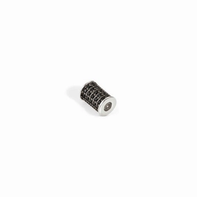Nomination SeiMia Elegance Spacer Tube, Black Cubic Zirconia, Silver