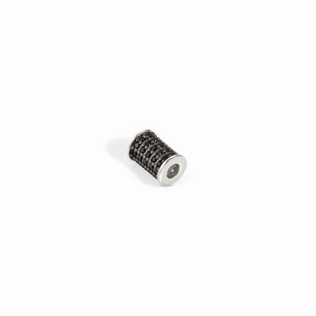 Nomination SeiMia Elegance Spacer Tube, Black Cubic Zirconia, Silver