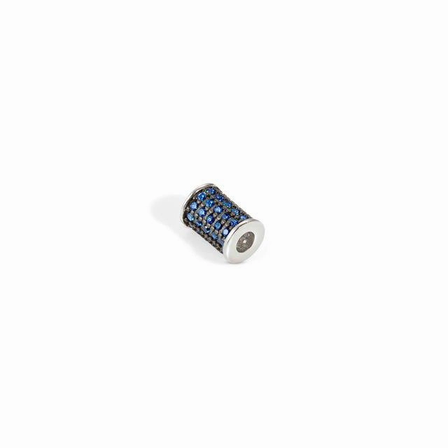 Nomination SeiMia Elegance Spacer Tube, Blue Cubic Zirconia, Silver