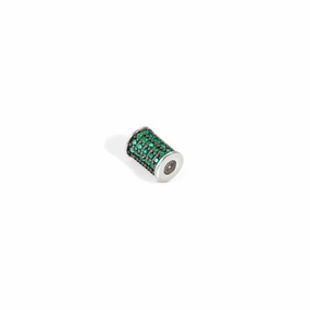 Nomination SeiMia Elegance Spacer Tube, Green Cubic Zirconia, Silver