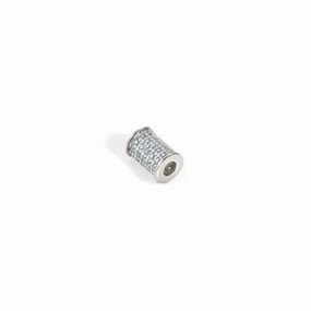Nomination SeiMia Elegance Spacer Tube, Light Blue Cubic Zirconia, Silver