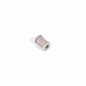 Nomination SeiMia Elegance Spacer Tube, Pink Cubic Zirconia, Silver