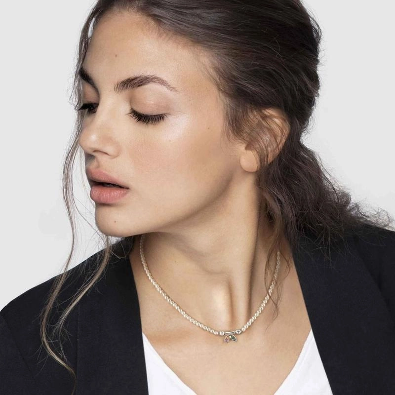 Nomination SeiMia Necklace, Simulated White Pearls, Silver