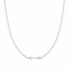 Nomination SeiMia Necklace, Simulated White Pearls, Silver