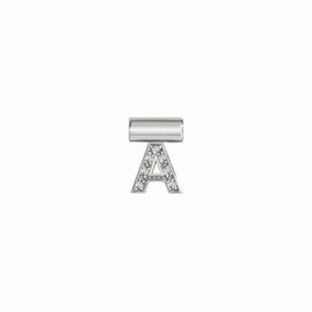 Nomination SeiMia Pendant, Letter A, Cubic Zirconia, Silver