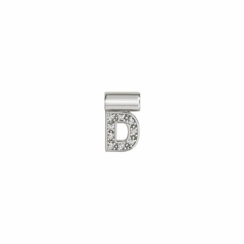 Nomination SeiMia Pendant, Letter D, Cubic Zirconia, Silver