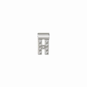 Nomination SeiMia Pendant, Letter H, Cubic Zirconia, Silver