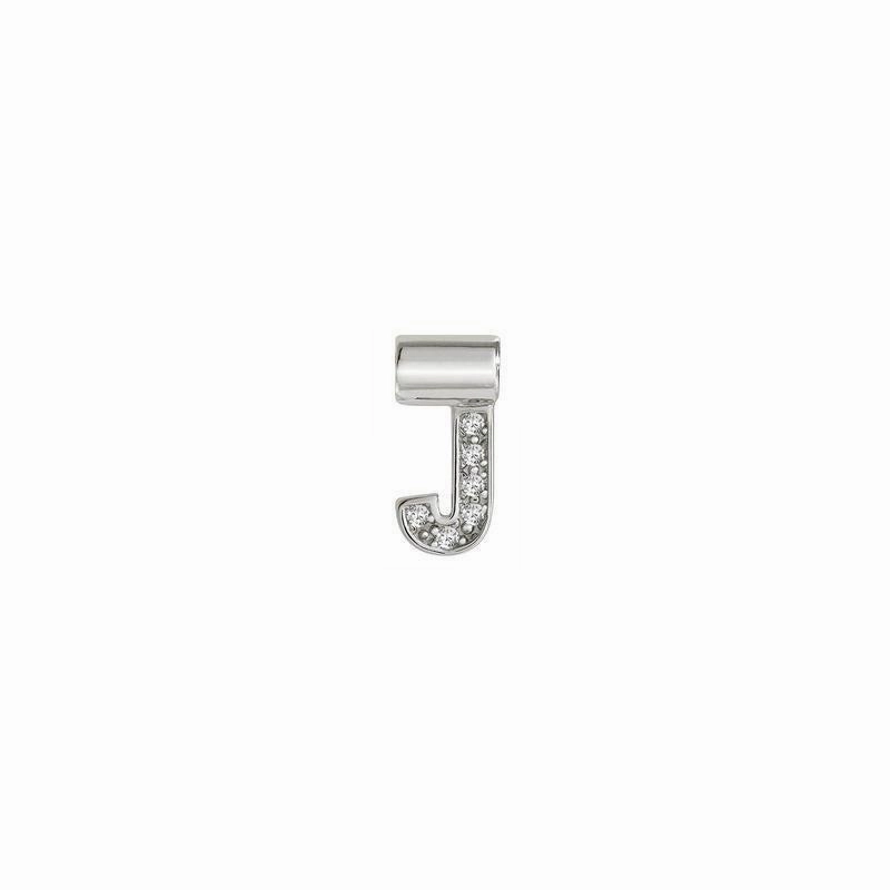 Nomination SeiMia Pendant, Letter J, Cubic Zirconia, Silver