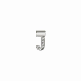 Nomination SeiMia Pendant, Letter J, Cubic Zirconia, Silver