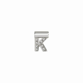 Nomination SeiMia Pendant, Letter K, Cubic Zirconia, Silver