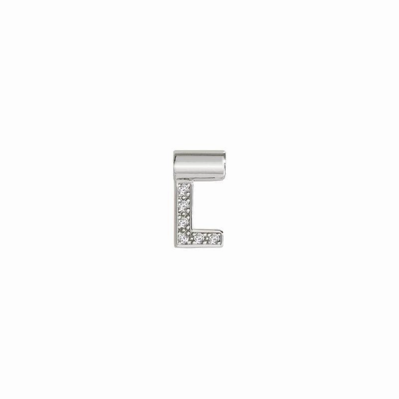 Nomination SeiMia Pendant, Letter L, Cubic Zirconia, Silver