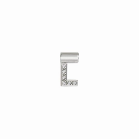 Nomination SeiMia Pendant, Letter L, Cubic Zirconia, Silver