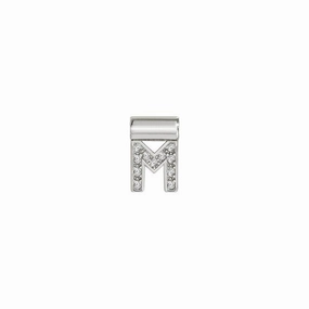 Nomination SeiMia Pendant, Letter M, Cubic Zirconia, Silver