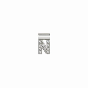 Nomination SeiMia Pendant, Letter N, Cubic Zirconia, Silver