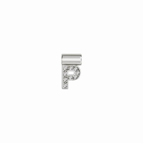 Nomination SeiMia Pendant, Letter P, Cubic Zirconia, Silver