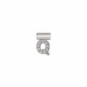 Nomination Seimia Pendant, Letter Q, Cubic Zirconia, Silver