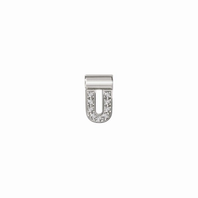 Nomination Seimia Pendant, Letter U, Cubic Zirconia, Silver