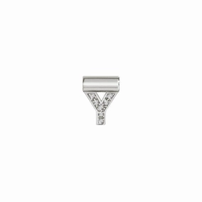 Nomination SeiMia Pendant, Letter Y, Cubic Zirconia, Silver