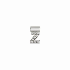 Nomination SeiMia Pendant, Letter Z, Cubic Zirconia, Silver