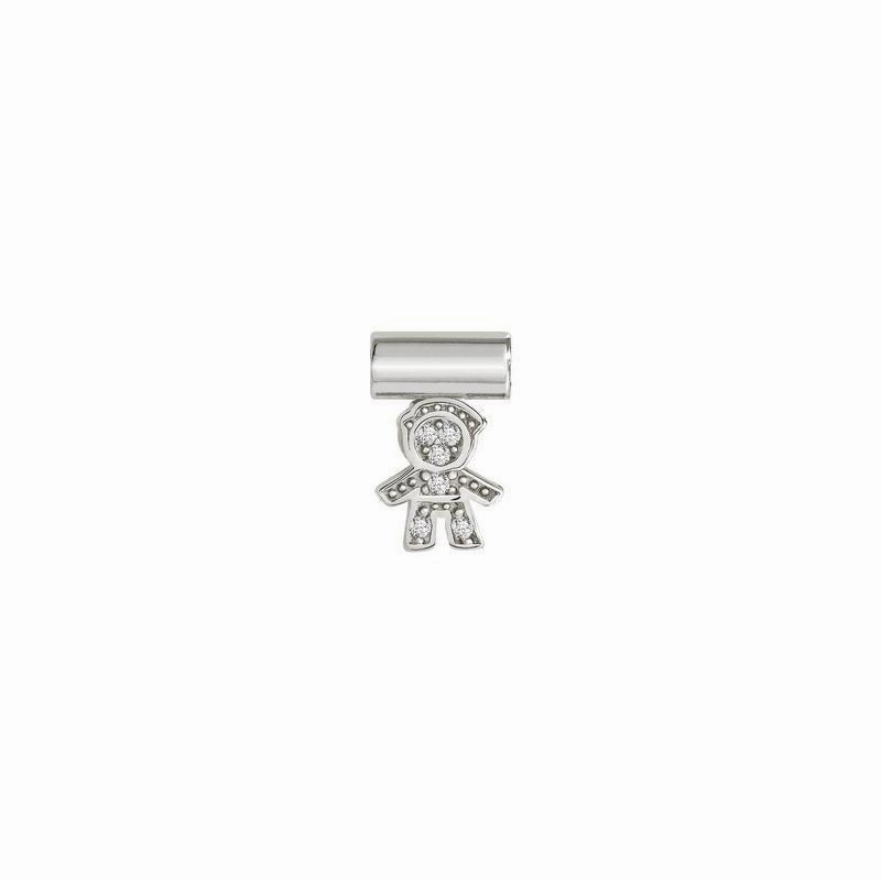 Nomination SeiMia Pendant, Pave Boy, Silver