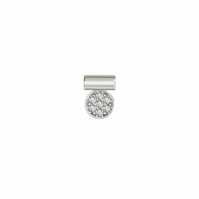 Nomination SeiMia Pendant, Pave Circle, Silver