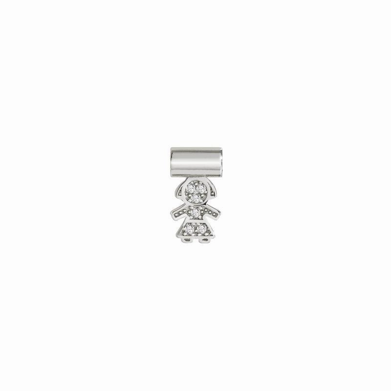 Nomination SeiMia Pendant, Pave Girl, Silver