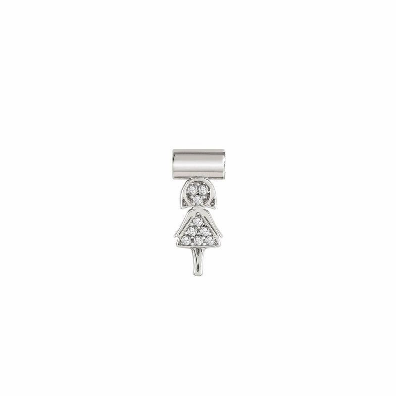 Nomination SeiMia Pendant, Pave Mom, Silver
