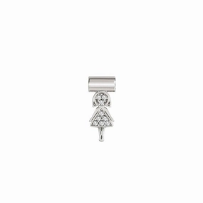 Nomination SeiMia Pendant, Pave Mom, Silver