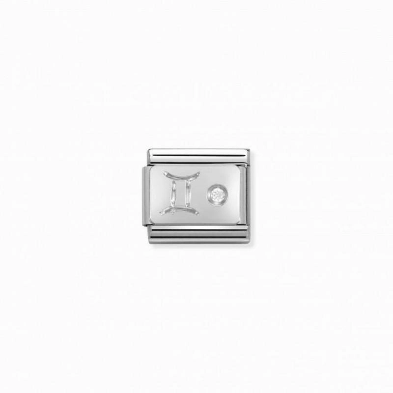 Nomination Silver Gemini CZ Link