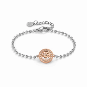 Nomination Soffio Damore Bracelet, Tree of Life, Cubic Zirconia, Rose Gold