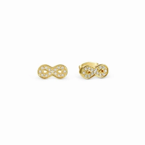 Nomination Soffio Damore Earrings, Infinity, Cubic Zirconia, Gold
