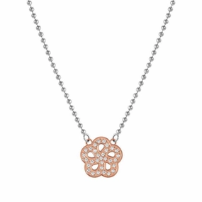Nomination Soffio Damore Necklace, Flower, Cubic Zirconia, Rose Gold