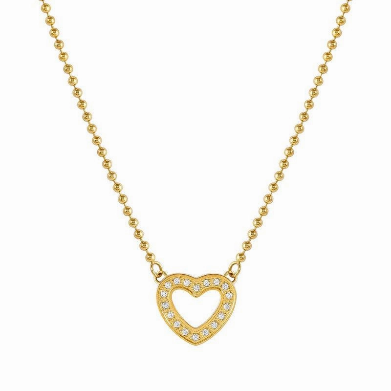 Nomination Soffio Damore Necklace, Heart, Cubic Zirconia, Gold